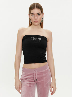 Juicy Couture Juicy Couture Топ Babey JCWCT23310 Чорний Slim Fit