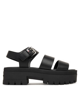 Tommy Jeans Sandale Tommy Jeans Tjw Straps Leather Max Sandal EN0EN02944 Crna