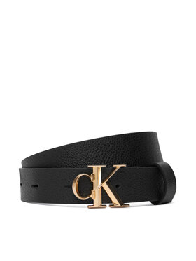Calvin Klein Dámsky opasok Calvin Klein Facet Ck Buckle Pebble 25Mm LV04F7060G Čierna