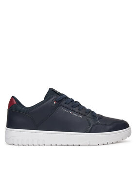 Tommy Hilfiger Snīkeri Tommy Hilfiger Basket Core Lite Lth Mix FM0FM05518 Tumši zils