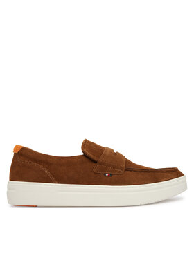 Tommy Hilfiger Polobotky Tommy Hilfiger Modern Light Hybrid Suede Loafer FM0FM05786 Hnědá