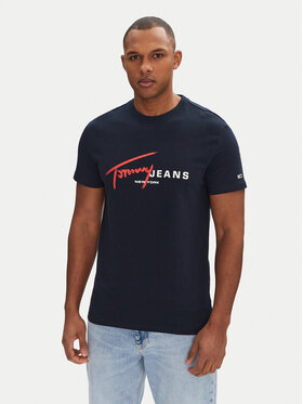 Tommy Jeans Tommy Jeans T-Shirt Signature Dna DM0DM20817 Dunkelblau Regular Fit