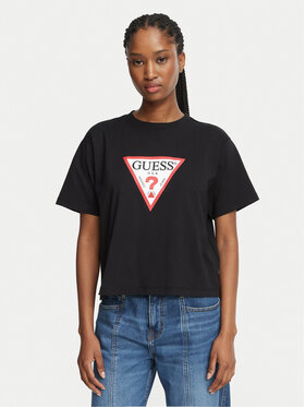 Guess Jeans Guess Jeans Póló W4YI73 K8HM0 Fekete Regular Fit