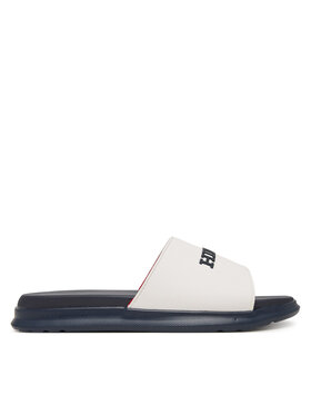 Tommy Hilfiger Pantoletten Tommy Hilfiger Dual Density Hilfiger Pool Slide FM0FM05797 Weiß