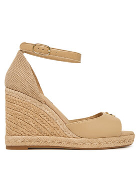Tommy Hilfiger Εσπαντρίγιες Tommy Hilfiger Plate High Wedge Espad FW0FW09517 Ανοιχτό μπεζ