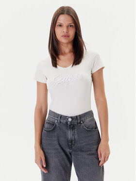Guess Guess Футболка W5YI46 J1314 Écru Slim Fit
