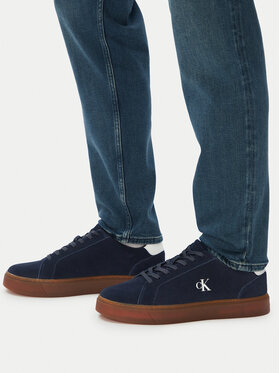Calvin Klein Laisvalaikio batai Calvin Klein Classic Cupsole Laceup Su YM0YM01434 Tamsiai mėlyna