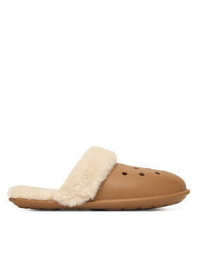 Crocs Тапочки Crocs Classic Fuzz Scuff 212143 Коричневий
