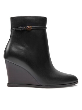 Tory Burch Škornji Tory Burch Double T Buckle 158092-006 Črna