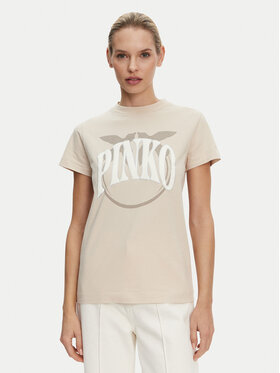 PINKO PINKO T-shirt Start 101752 A2CT Beige Regular Fit