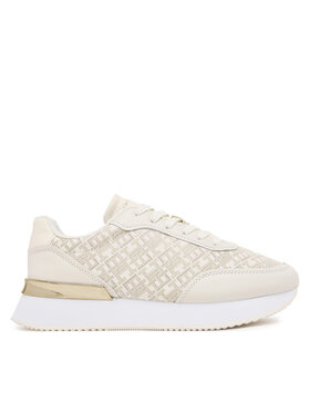 Tommy Hilfiger Snīkeri Tommy Hilfiger Chic Monogram Runner FW0FW09051 Écru
