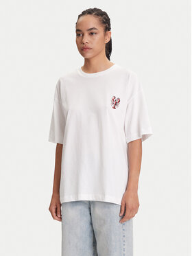 Pieces Pieces Футболка Tobster 17160811 Білий Oversize