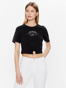 Guess Guess Póló Piercing W3GI23 JA914 Fekete Boxy Fit