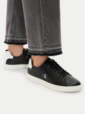 Calvin Klein Superge Calvin Klein Low Pro Cup Laceup Lth Moire HW0HW02845 Črna