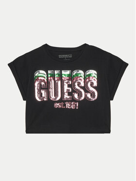 Guess Guess Majica J5RI10 K8HM4 Črna Regular Fit