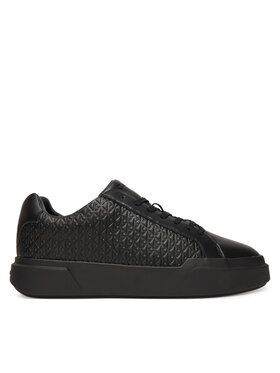 Calvin Klein Laisvalaikio batai Calvin Klein Chunky Cupsole Laceup Lth Aop YM0YM01383 Juoda