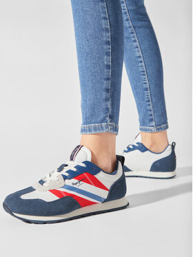 Pepe Jeans Снікерcи Pepe Jeans Foster Boy Print PBS30554 Голубий