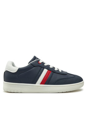 Tommy Hilfiger Snīkeri Tommy Hilfiger Stripe Low Cut Lace-Up Sneaker T3X9-33851-1269 S Tumši zils