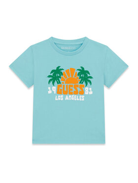 Guess Guess Camiseta N6GI09 K8HM4 Azul claro Regular Fit
