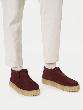 Clarks Черевики Clarks Torhill Hi 26183423 Бордовий