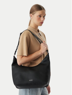 Calvin Klein Handtasche Calvin Klein Webbing Strap Md Shoulder Bag LV04F3891G Schwarz