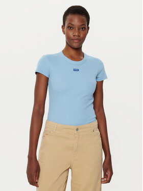 HUGO HUGO Футболка Easy 50523924 Світло-синій Slim Fit
