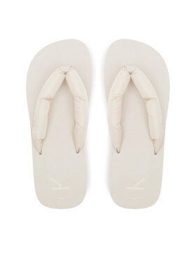 Calvin Klein Jeans Čības uz pirksta Calvin Klein Jeans Beach Sandal Flatform Ttxr Satin YW0YW01723 Bēšs