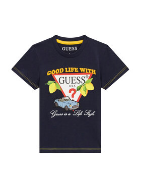 Guess Guess Футболка N6GI07 K8HM4 Cиній Regular Fit