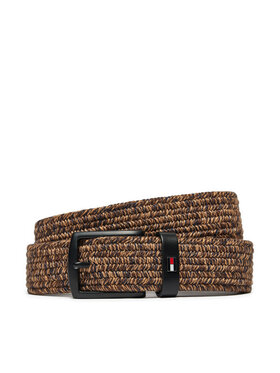 Tommy Hilfiger Pánsky opasok Tommy Hilfiger Denton AM0AM12548 Hnedá