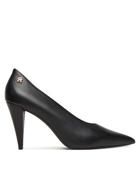 Tommy Hilfiger Tacones Tommy Hilfiger Th Smooth Leather Pump FW0FW08960 Negro