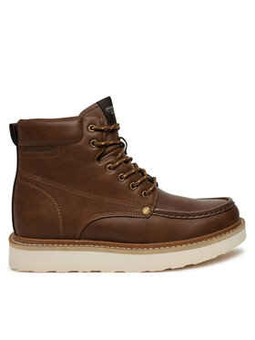 Jack & Jones Outdoorová obuv Jack & Jones Jfwarchway Pu Moc Boot Lace-Up Boots 12257971 Hnedá