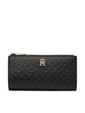 Tommy Hilfiger Πορτοφόλι Tommy Hilfiger Th Icon Long Bifold Mono AW0AW18989 Μαύρο