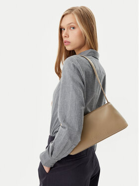Calvin Klein Handtasche Calvin Klein Embossed Logo Shoulder Bag K60K612550 Beige