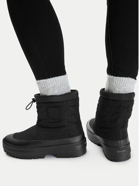 Calvin Klein Cizme de zăpadă Calvin Klein Vulc Flatform Snowboot Nyl Aop HW0HW03437 Negru