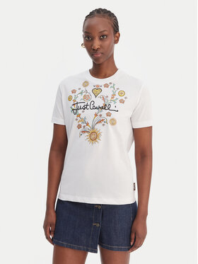 Just Cavalli Just Cavalli Camiseta 80PAHT28 CJ500 Blanco Regular Fit