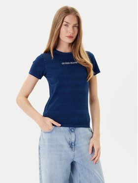 Guess Jeans Guess Jeans Camiseta W5GI41 KCTL1 Azul marino Slim Fit