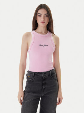 Guess Jeans Guess Jeans Топ W6RP23 KA0H1 Рожевий Classic Fit