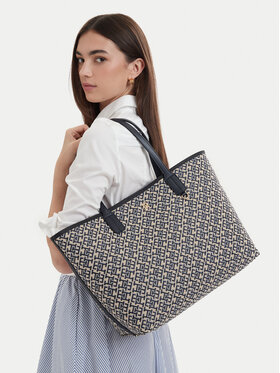 Tommy Hilfiger Τσάντα Tommy Hilfiger Th Icon Tote Jacquard AW0AW18889 Μπλε