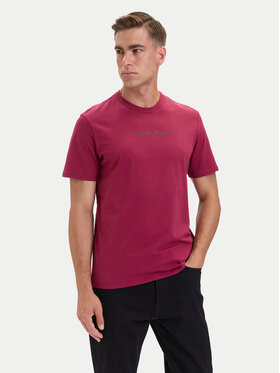 Calvin Klein Calvin Klein Camiseta Logo 30s LV04LD230G Rojo oscuro Regular Fit