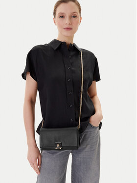Tommy Hilfiger Bolso Tommy Hilfiger Th Her Flap W/Chain AW0AW17403 Negro