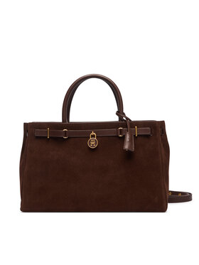 Tommy Hilfiger Geantă Tommy Hilfiger American Icon Tote Suede AW0AW19216 Maro