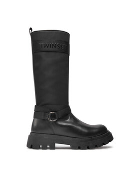 TWINSET Ботуши TWINSET Stivale 242GCJ S Черен