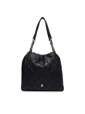 Tommy Hilfiger Geantă Tommy Hilfiger Th Feminine Tote AW0AW18719 Negru