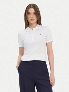 Tommy Hilfiger Tommy Hilfiger Polo 1985 WW0WW42047 Λευκό Slim Fit