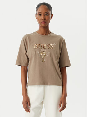 Guess Guess Футболка V4YI06 I3Z14 Бежевий Regular Fit
