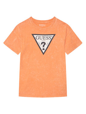 Guess Guess Majica L6GI18 K8HM4 Oranžna Relaxed Fit
