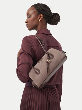 Calvin Klein Torebka Calvin Klein Emblem Trio Suede Shoulder Bag LV04F3888G Beżowy