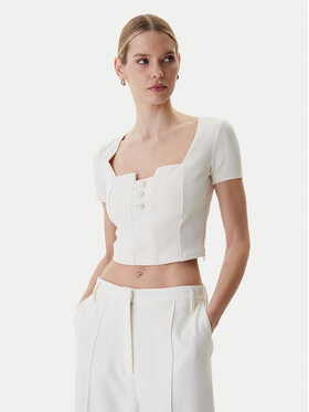 Guess Guess Блузка W6RP08 KCBO2 Écru Classic Fit