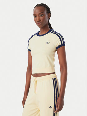 adidas adidas Majica KS7376 Kremna Slim Fit