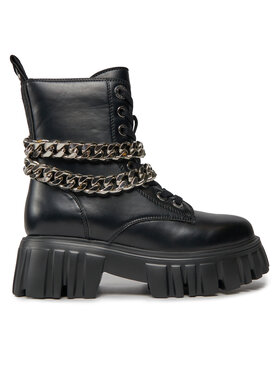 Buffalo Šnurovacia obuv Buffalo Lion Lace Up T-Chain 1622367 Čierna